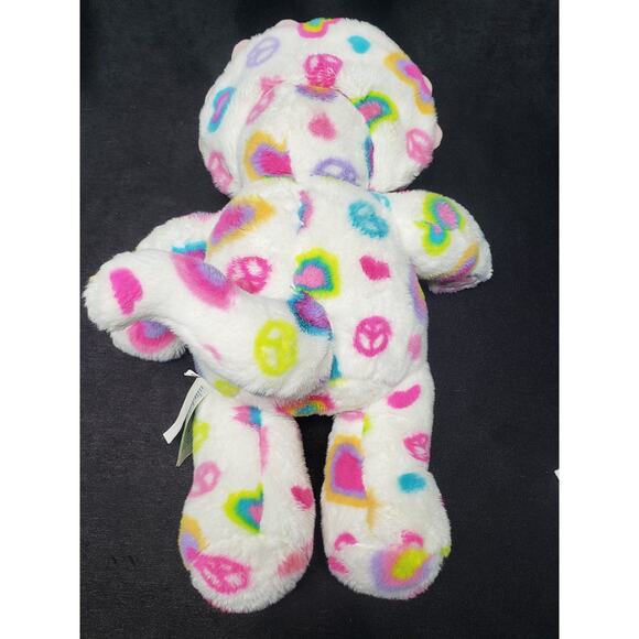Build A Bear Colorful Peace & Love Triceratops Dinosaur Plush Stuffed Animal - Picture 6 of 9